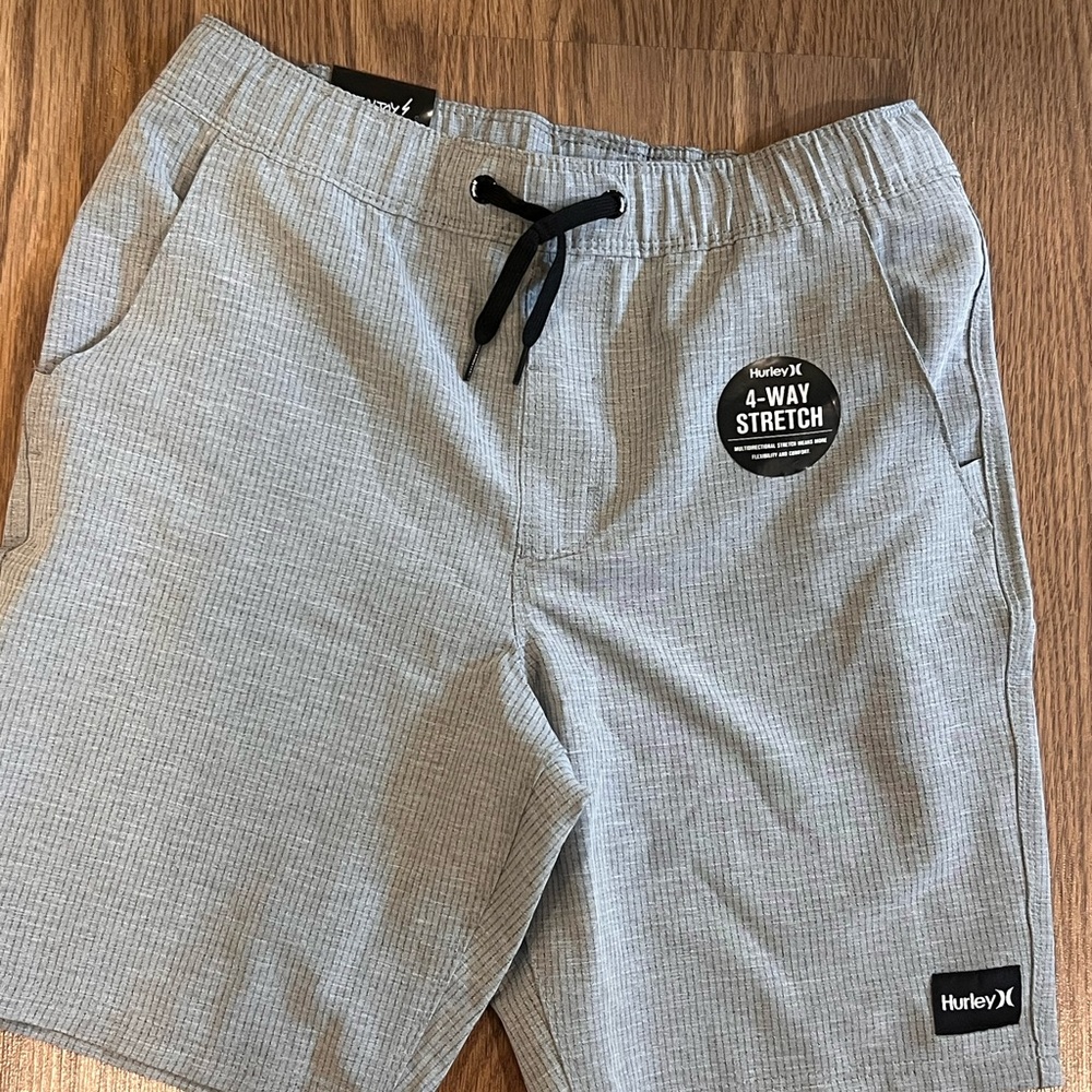 Hurley Light Gray Athletic Shorts